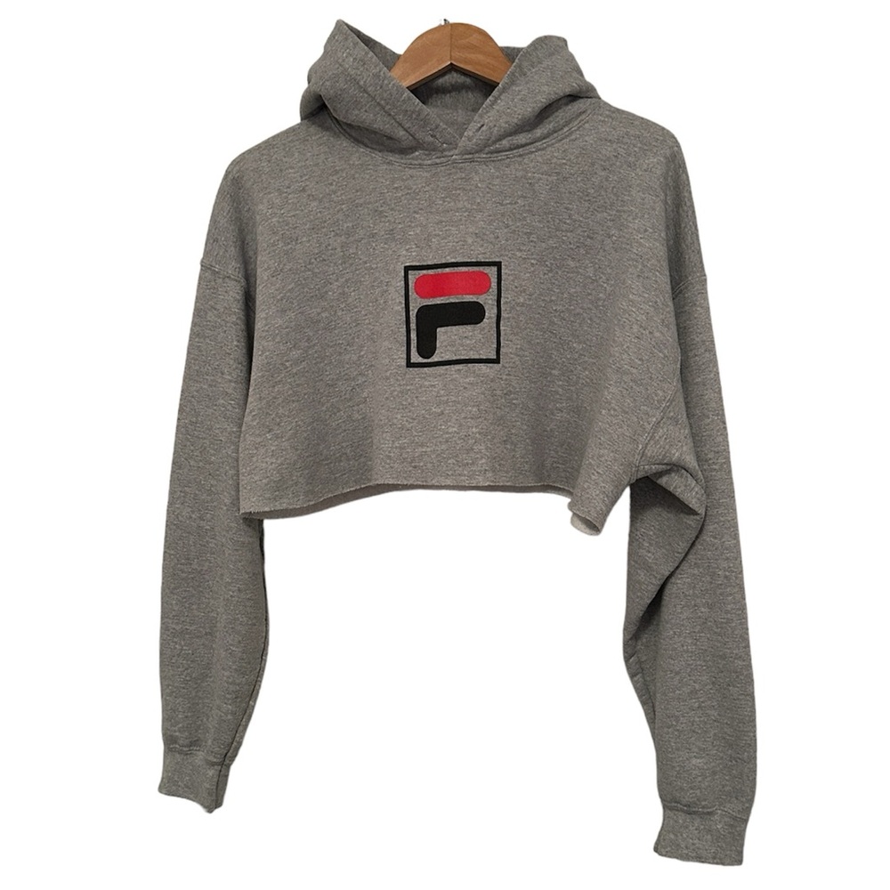 Fila Grey Cropped Hoodie